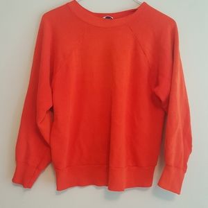 vintage sweatshirt red orange 1970s
